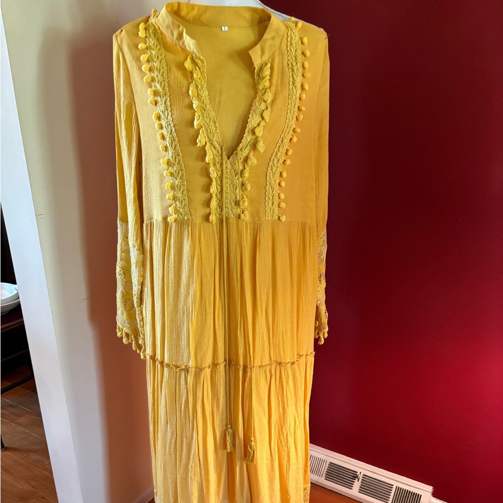 Embroidered Flower Child-Style Dress